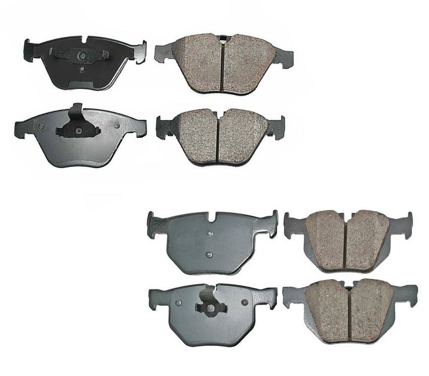 BMW Disc Brake Pad Set Kit - Front and Rear (Ceramic) (EURO) 34216784135 - Akebono Euro Ultra-Premium 4096995KIT